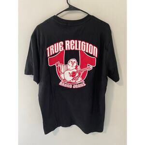 True Religion Buddha Graphic Tee Mens Size Med Y2K Streetwear